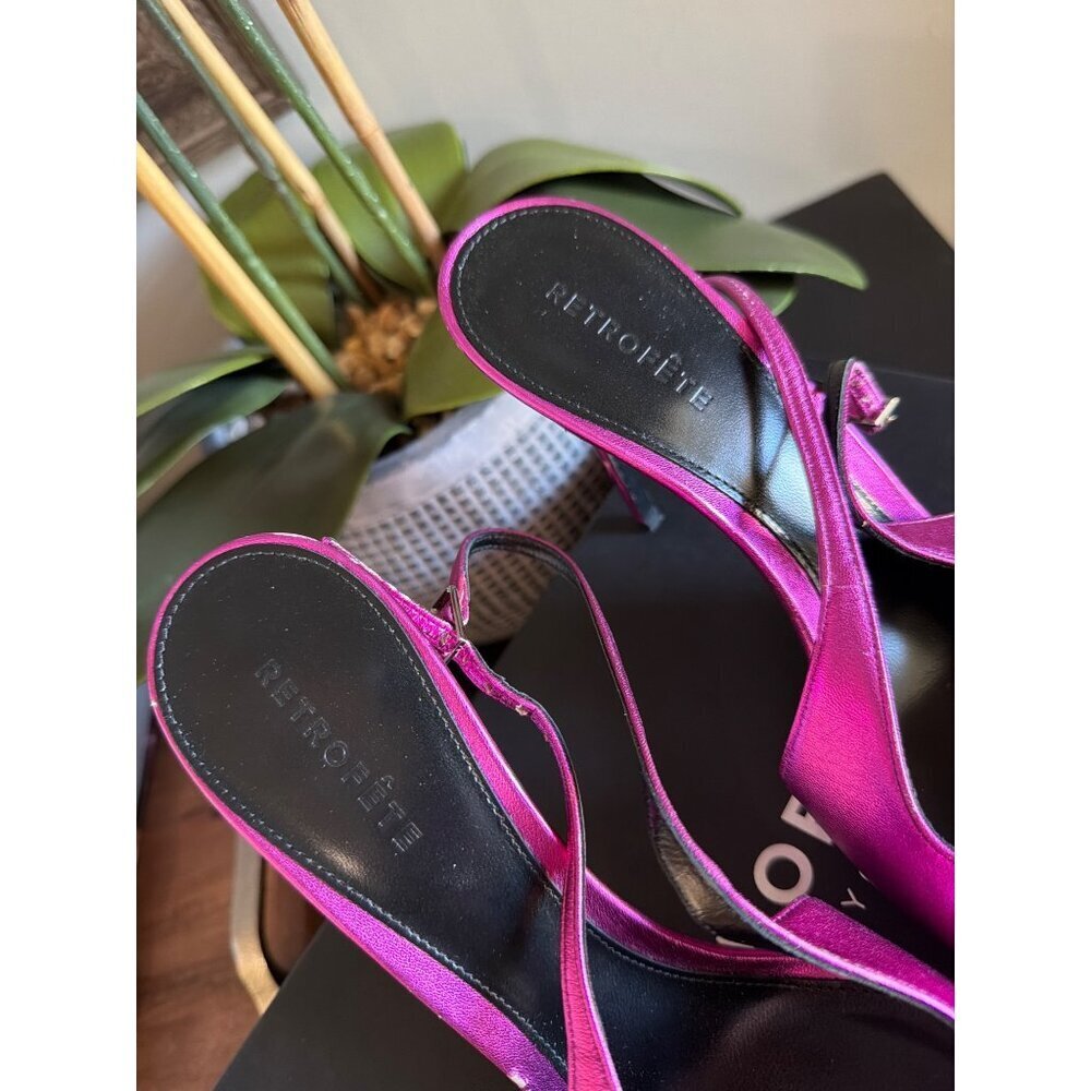 retrofete Cindy Slingback Heel Metallic Pink Womens Size 39 US 8 - Picture 12 of 16
